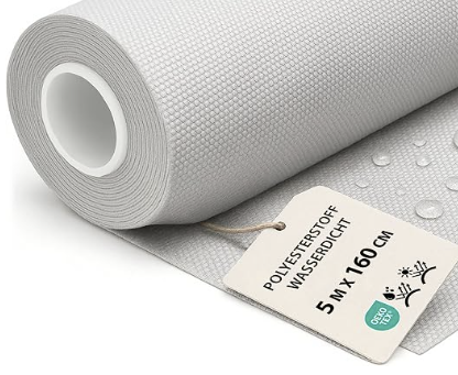A paper label attached to a roll of sailcloth